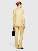 Load image into Gallery viewer, Sisley Tweed Striped Trousers - Yellow
