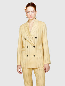 Sisley Striped Blazer - Yellow