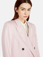 Load image into Gallery viewer, Sisley Boy Fit Jacket In Linen Blend - Pastel Pink
