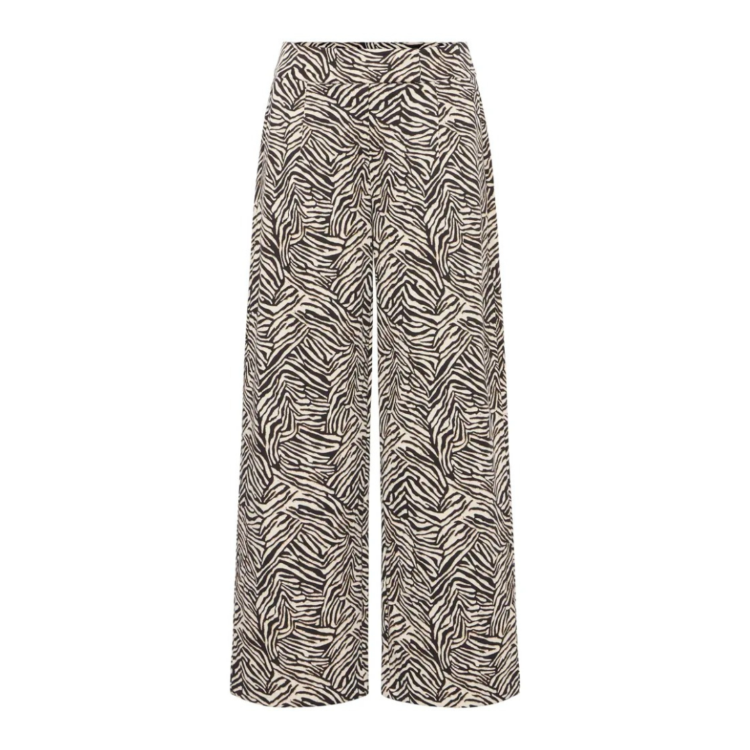 Ichi Zebra Wide Leg Trousers