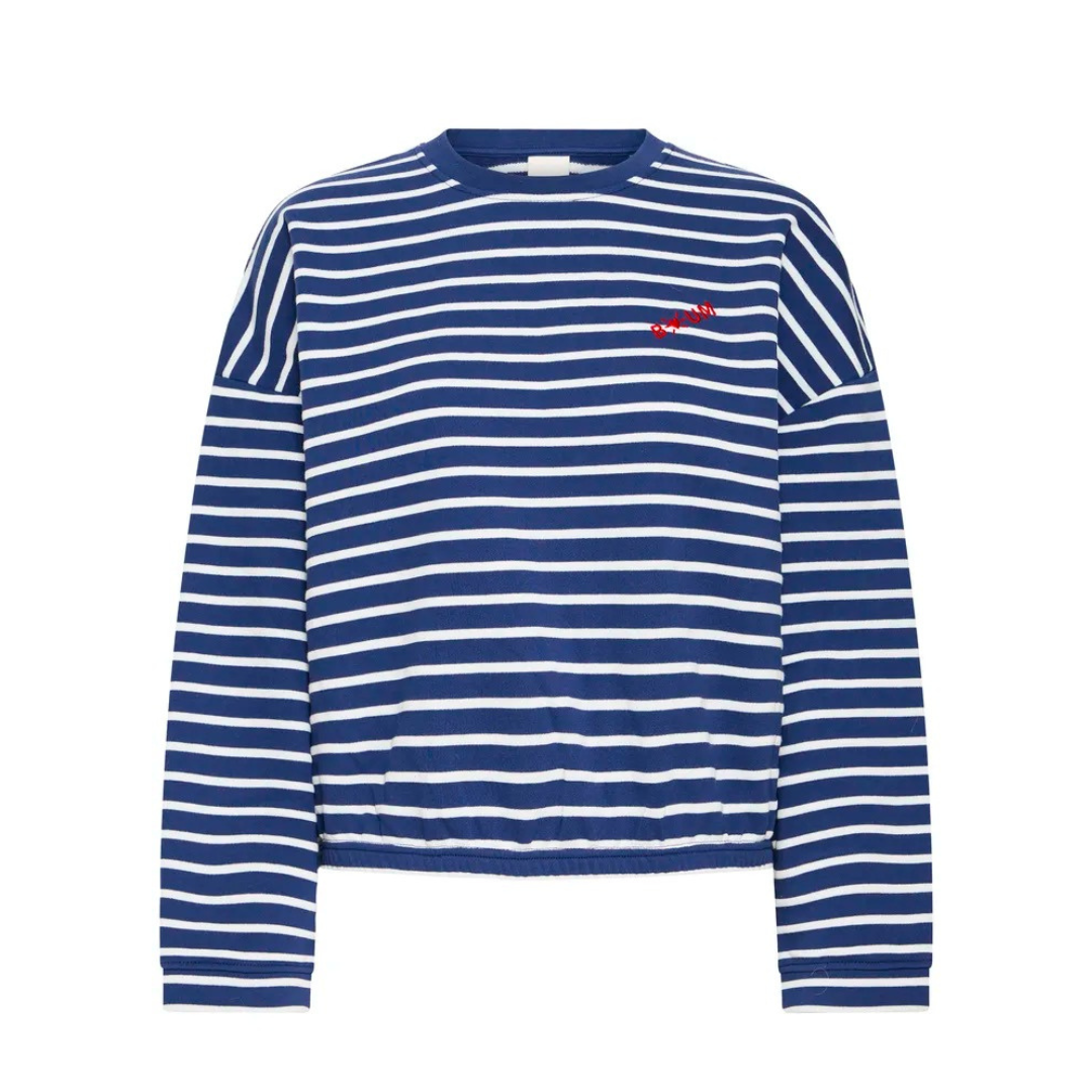 Ichi Striped Long Sleeve Sweatshirt