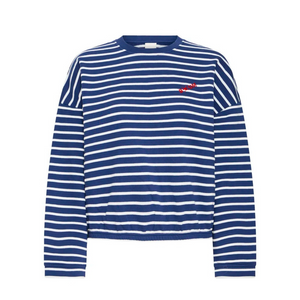 Ichi Striped Long Sleeve Sweatshirt