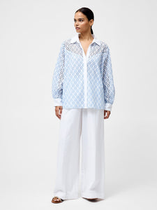 French Connection Galina Cotton Embroidered Shirt
