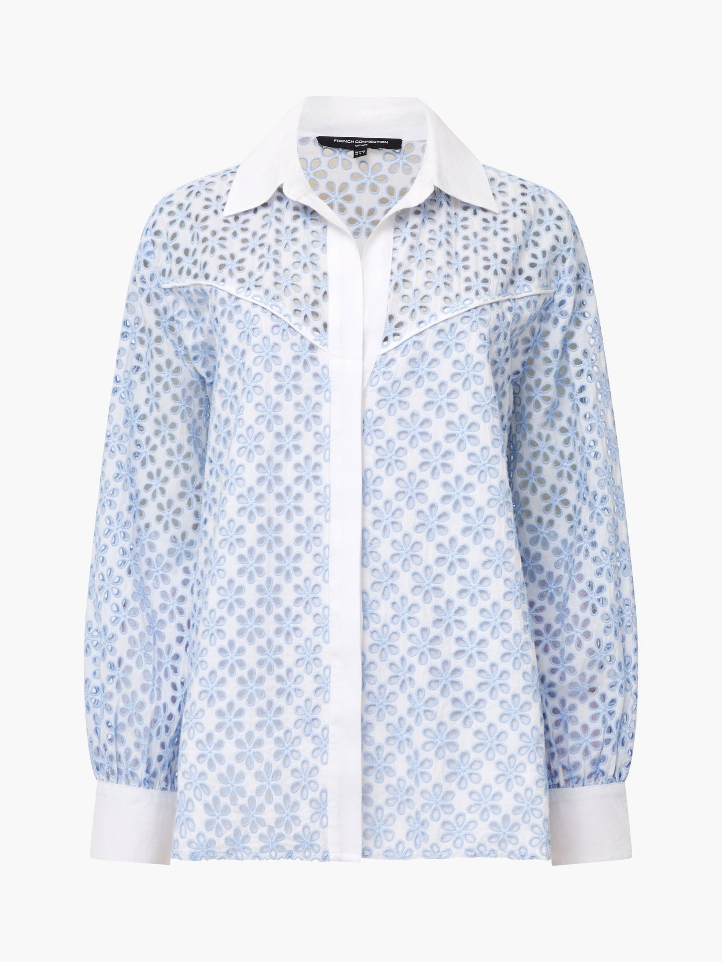 French Connection Galina Cotton Embroidered Shirt