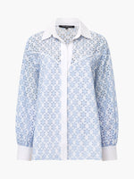 Load image into Gallery viewer, French Connection Galina Cotton Embroidered Shirt
