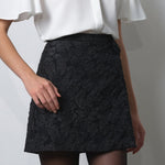 Load image into Gallery viewer, Sharon Jacquard Bow Mini Skirt
