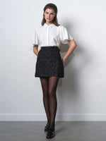 Load image into Gallery viewer, Sharon Jacquard Bow Mini Skirt
