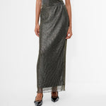 Load image into Gallery viewer, Tamy Lurex Plisse Midi Skirt
