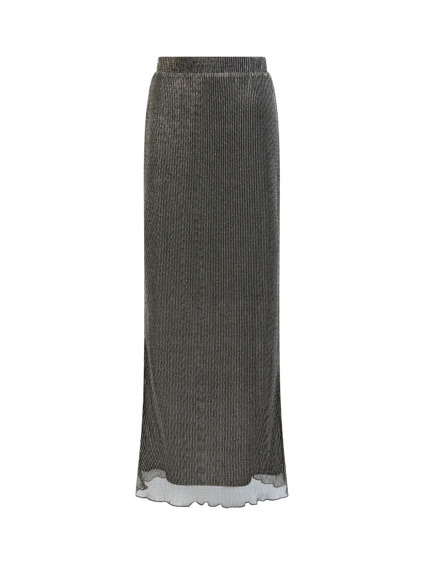 Tamy Lurex Plisse Midi Skirt