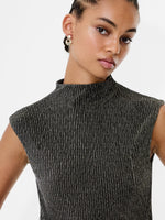 Load image into Gallery viewer, Tamy Lurex Plisse Sleeveless Top
