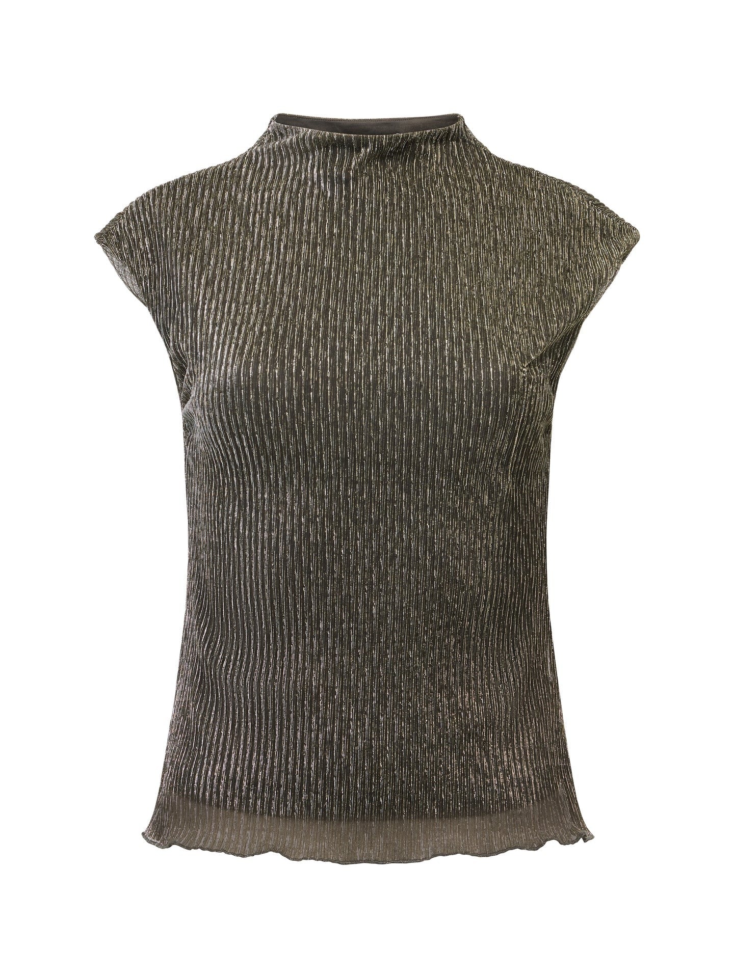 Tamy Lurex Plisse Sleeveless Top