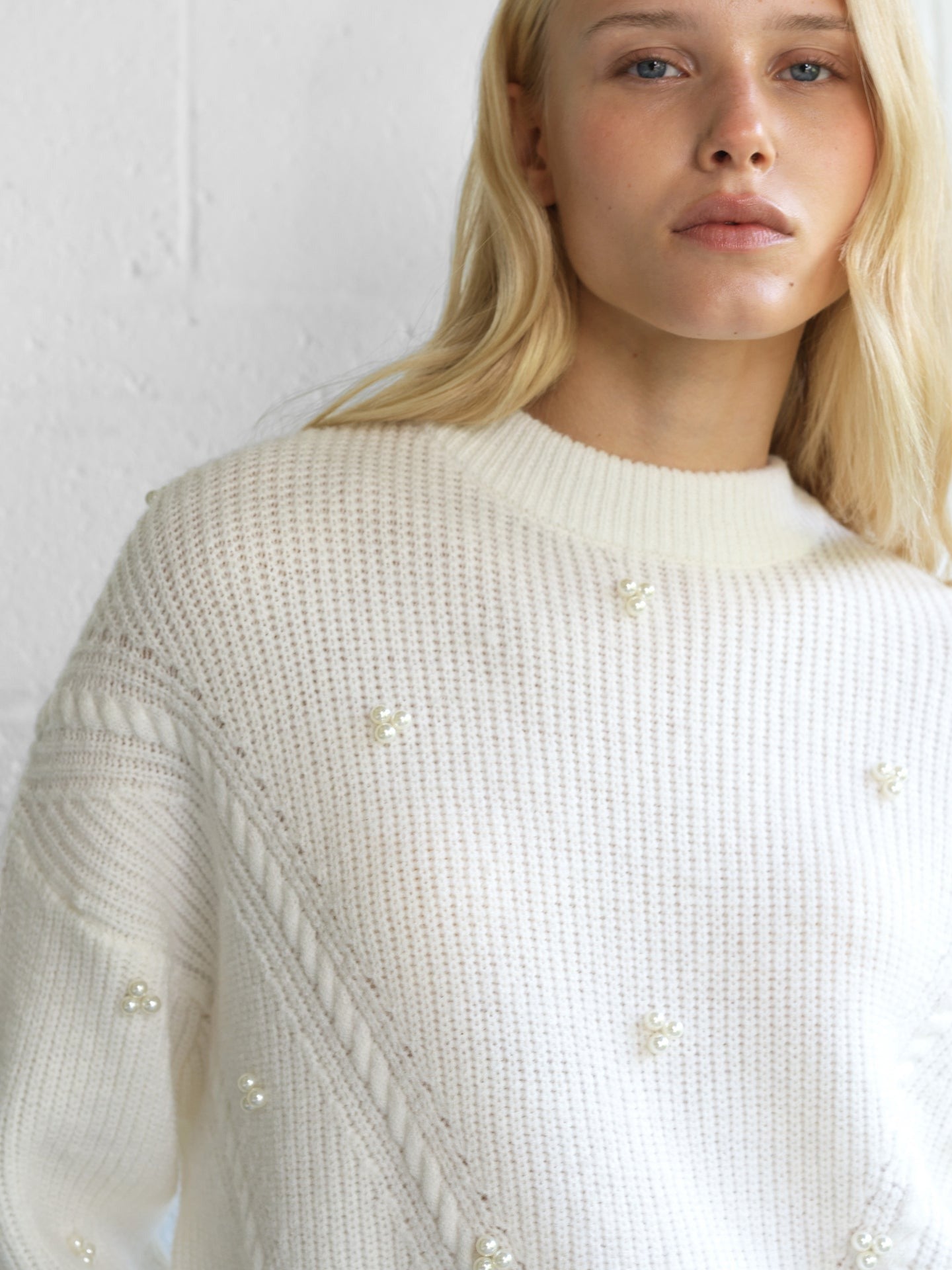 Mersai Pearl Embellished Jumper