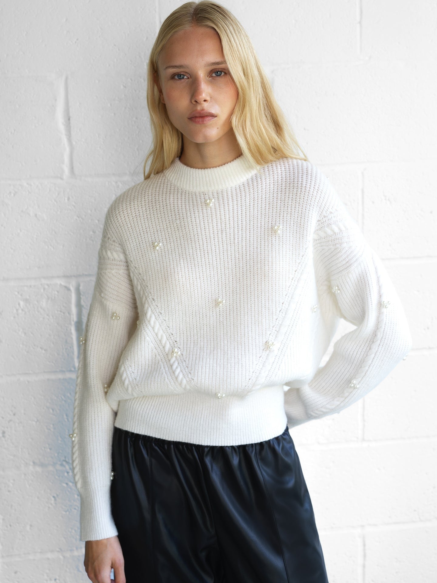 Mersai Pearl Embellished Jumper