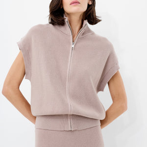 Ava Zip Through Sleeveless Vest