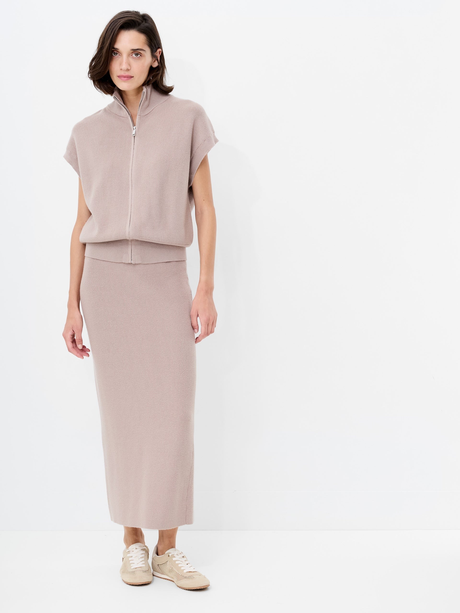 Ava Zip Through Sleeveless Vest