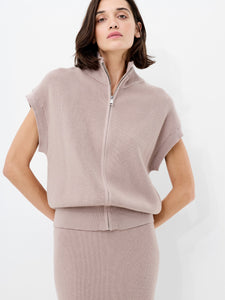 Ava Zip Through Sleeveless Vest