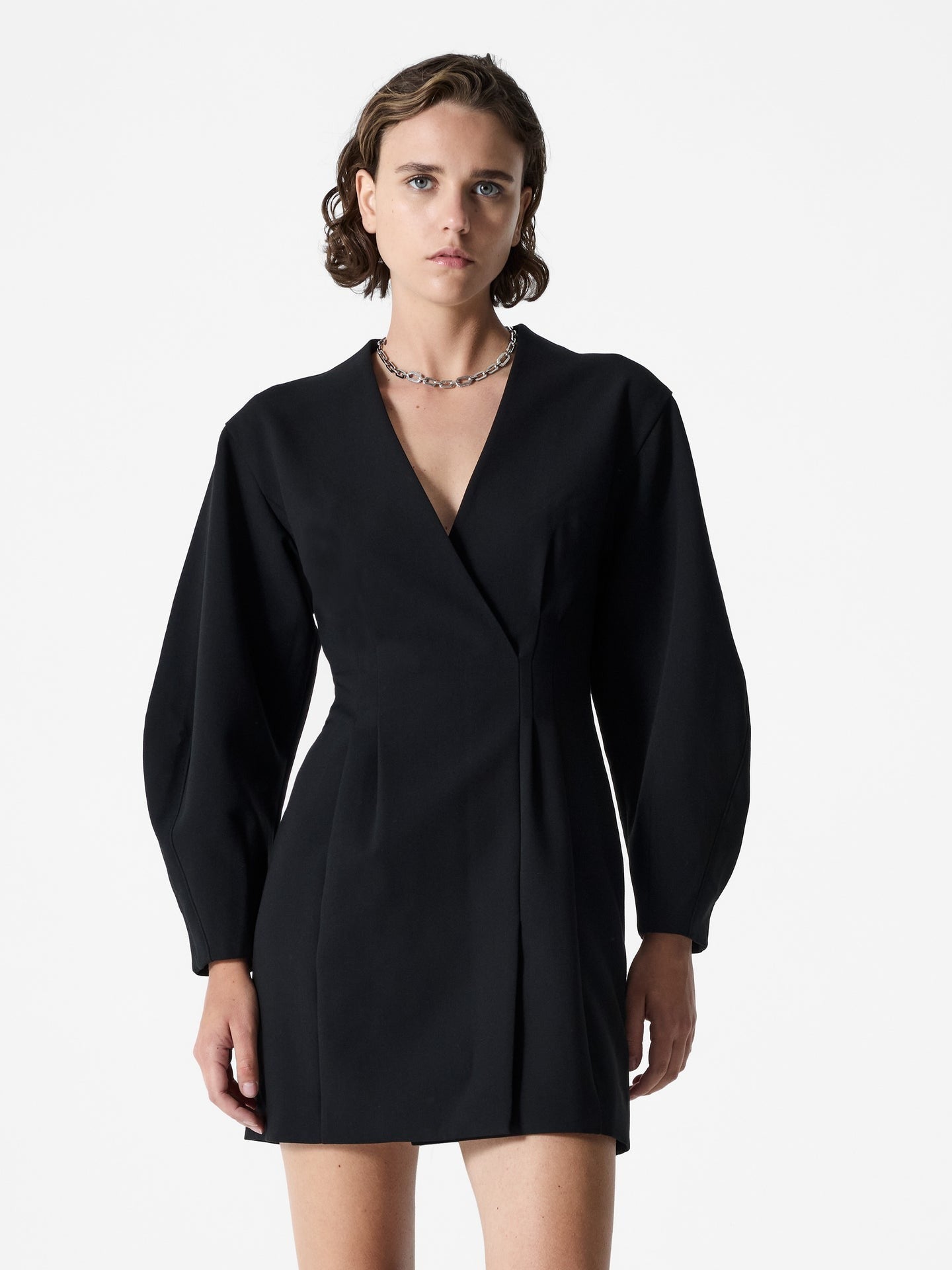 Azra Twill Wrap Dress