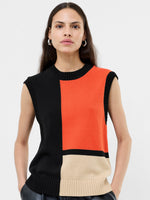 Load image into Gallery viewer, Varli Colour Blocking Knit Vest

