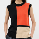 Load image into Gallery viewer, Varli Colour Blocking Knit Vest
