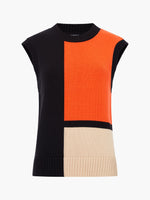 Load image into Gallery viewer, Varli Colour Blocking Knit Vest
