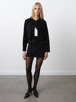 Load image into Gallery viewer, Monet Sequin Bow Tie Cardigan
