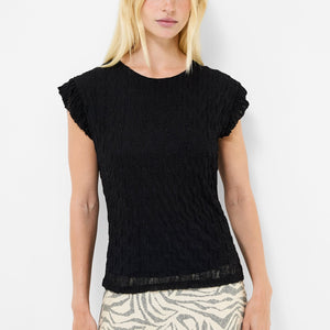 Wanda Textured Jersey Pepum Top