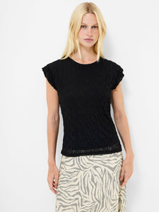 Wanda Textured Jersey Pepum Top