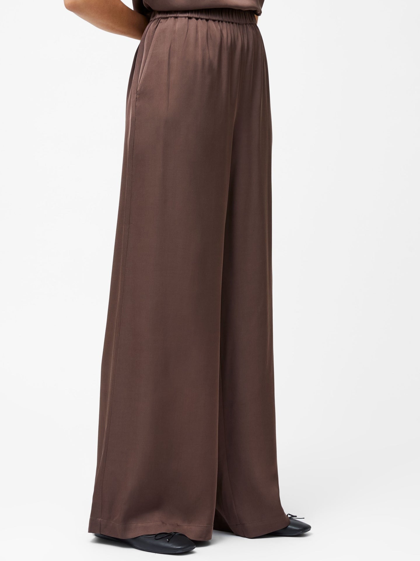 French Connection Sera Satin Elasticated Trousers
