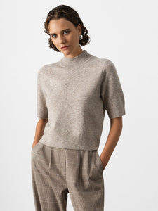 Kezia Short Sleeve Mock Neck Top