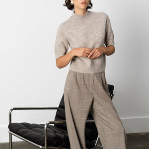 Kezia Short Sleeve Mock Neck Top