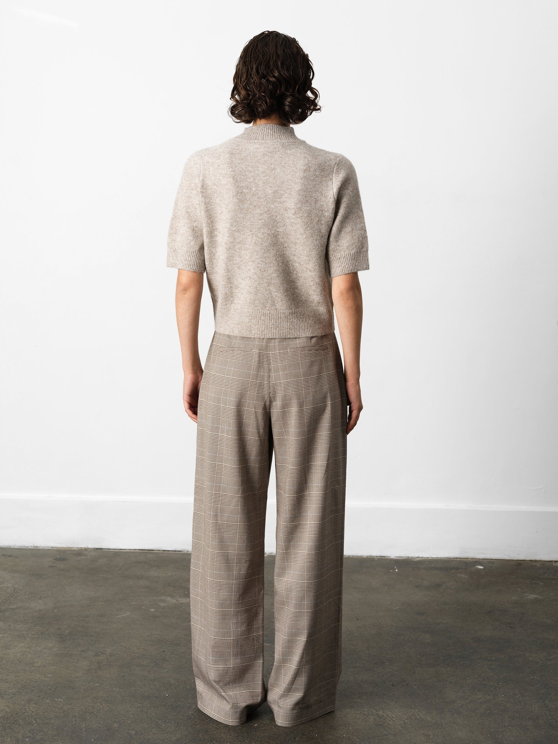 Kezia Short Sleeve Mock Neck Top