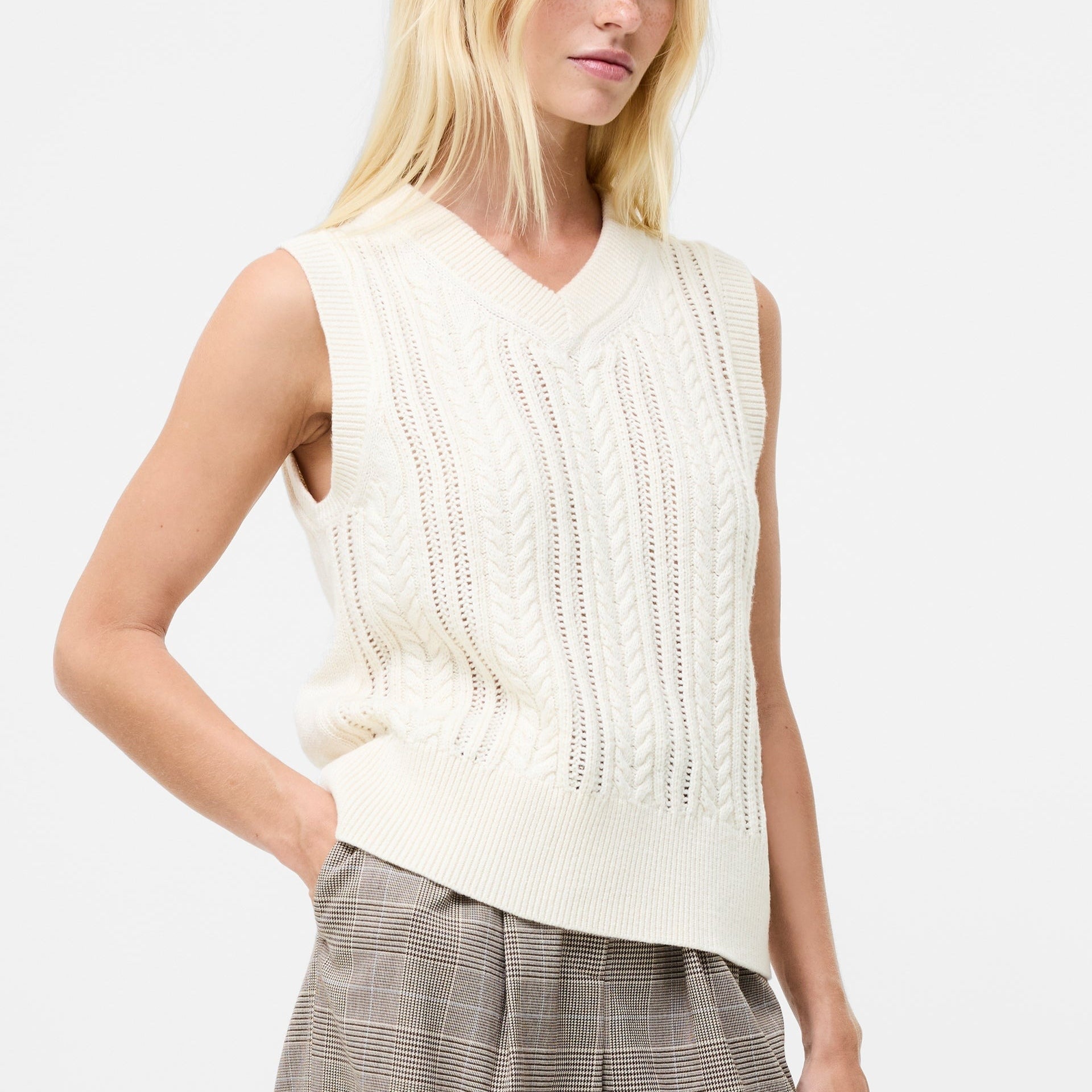 French Connection Glinda Cable Knit Vest