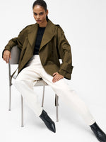 Load image into Gallery viewer, French Connection Denby Cropped Trench Coat
