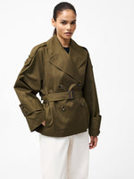 Load image into Gallery viewer, French Connection Denby Cropped Trench Coat
