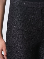 Load image into Gallery viewer, Yelena Jacquard Diamante Flared Trousers

