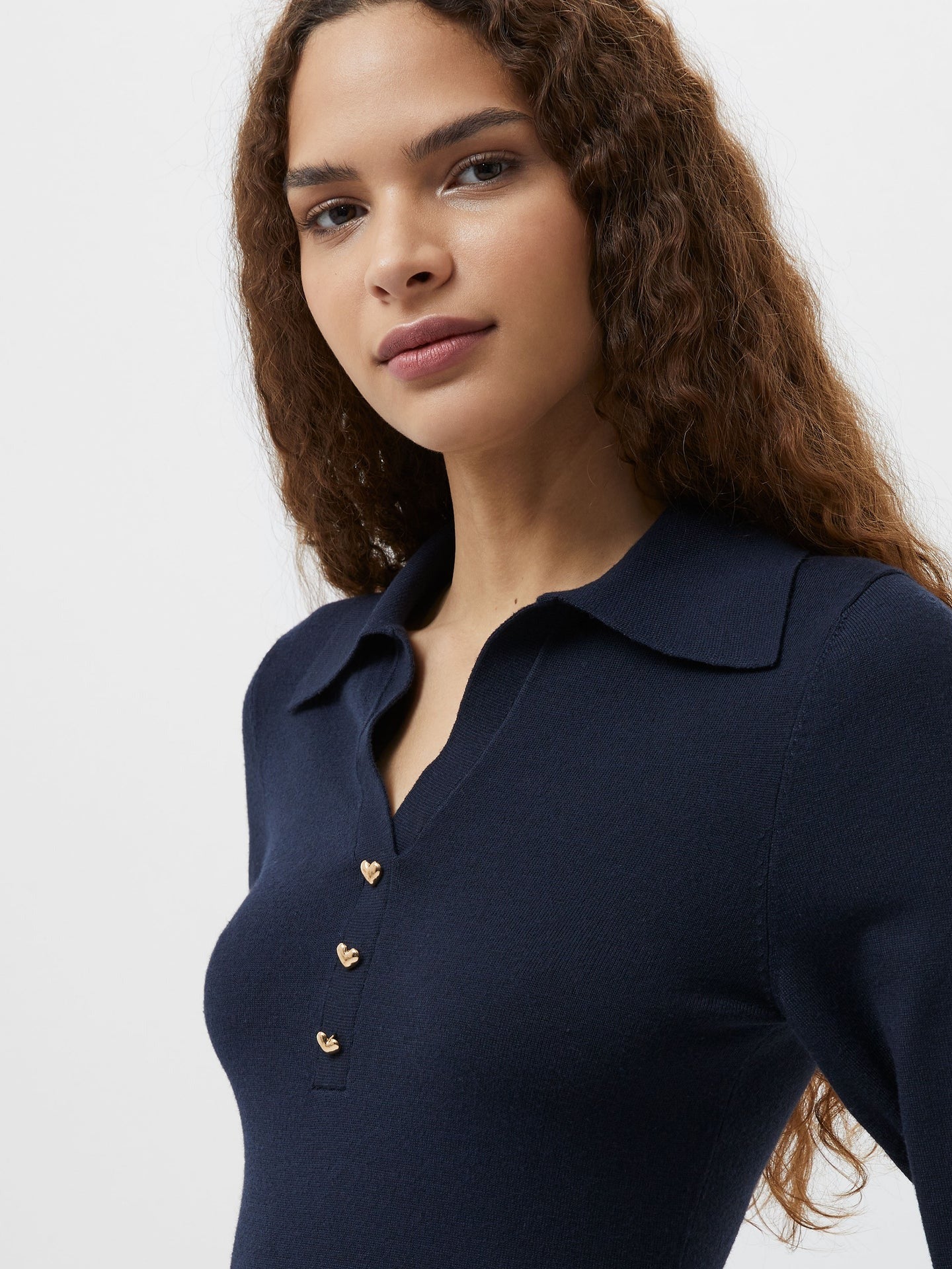 French Connection Larry V-neck Polo Top