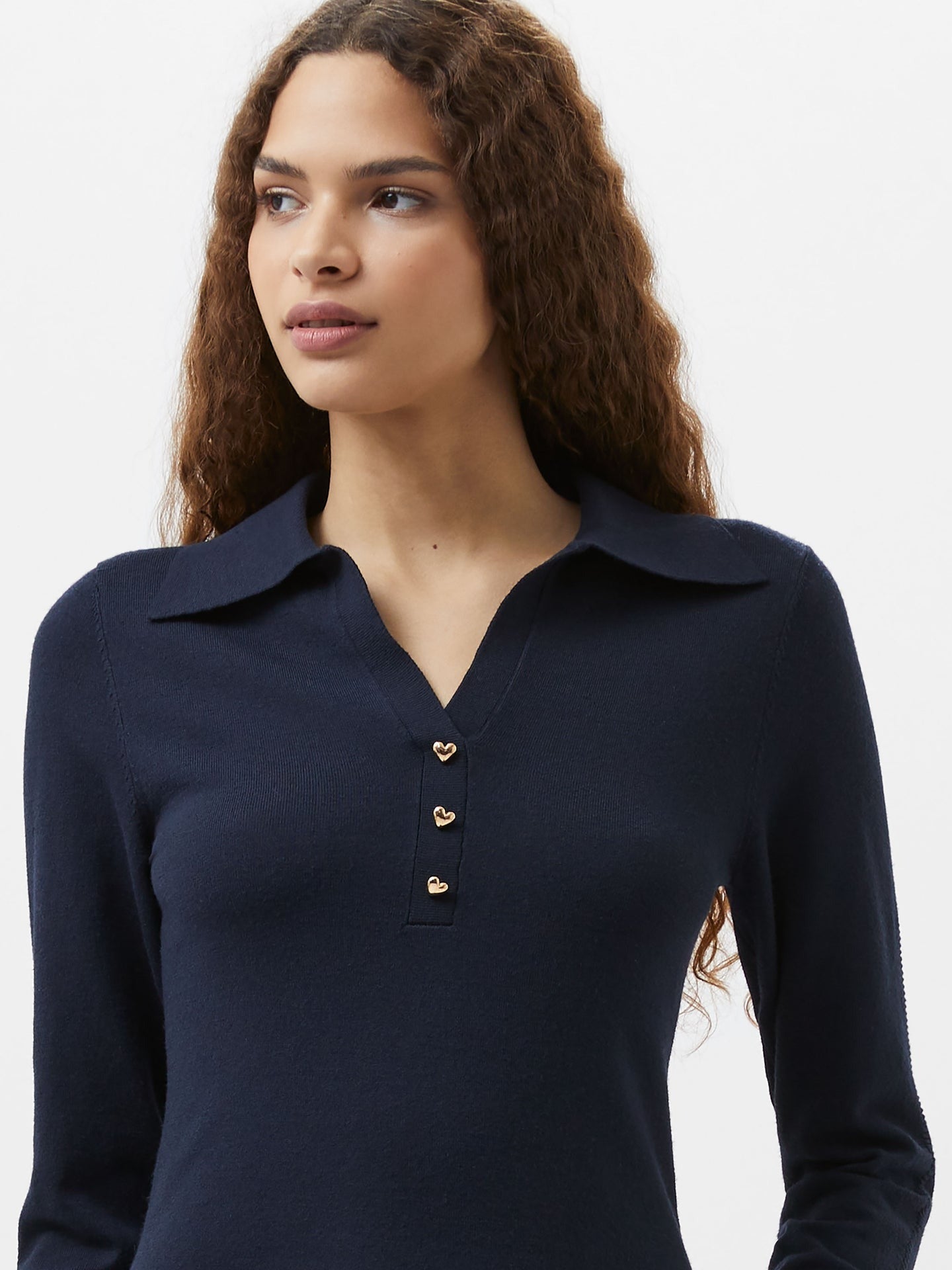 French Connection Larry V-neck Polo Top