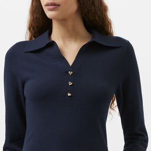French Connection Larry V-neck Polo Top