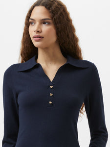 French Connection Larry V-neck Polo Top