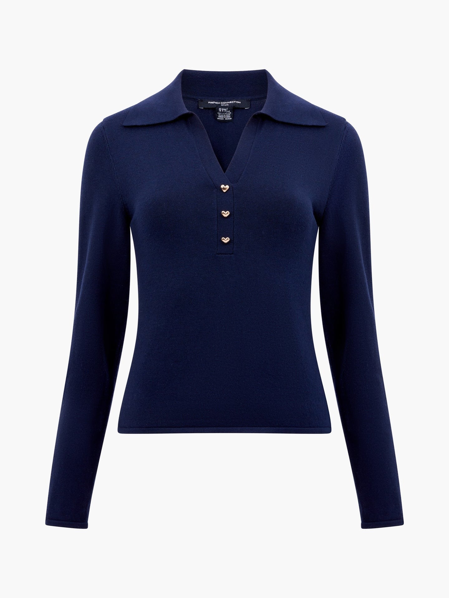 French Connection Larry V-neck Polo Top