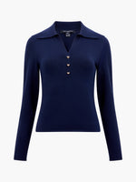 Load image into Gallery viewer, French Connection Larry V-neck Polo Top
