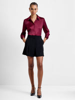 Load image into Gallery viewer, Irina Satin Long Sleeve Shirt
