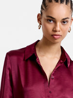 Load image into Gallery viewer, Irina Satin Long Sleeve Shirt
