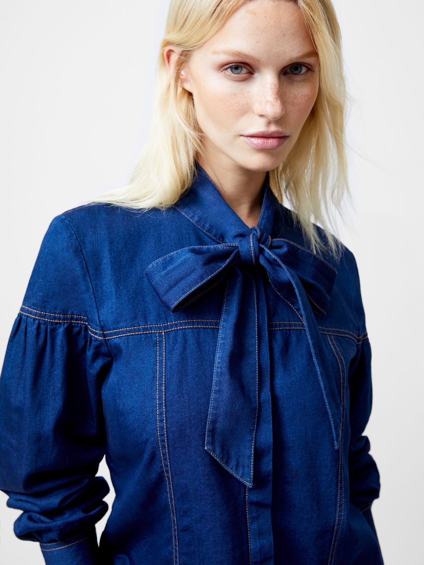 French Connection Zaves Chambray Button Through Shirt