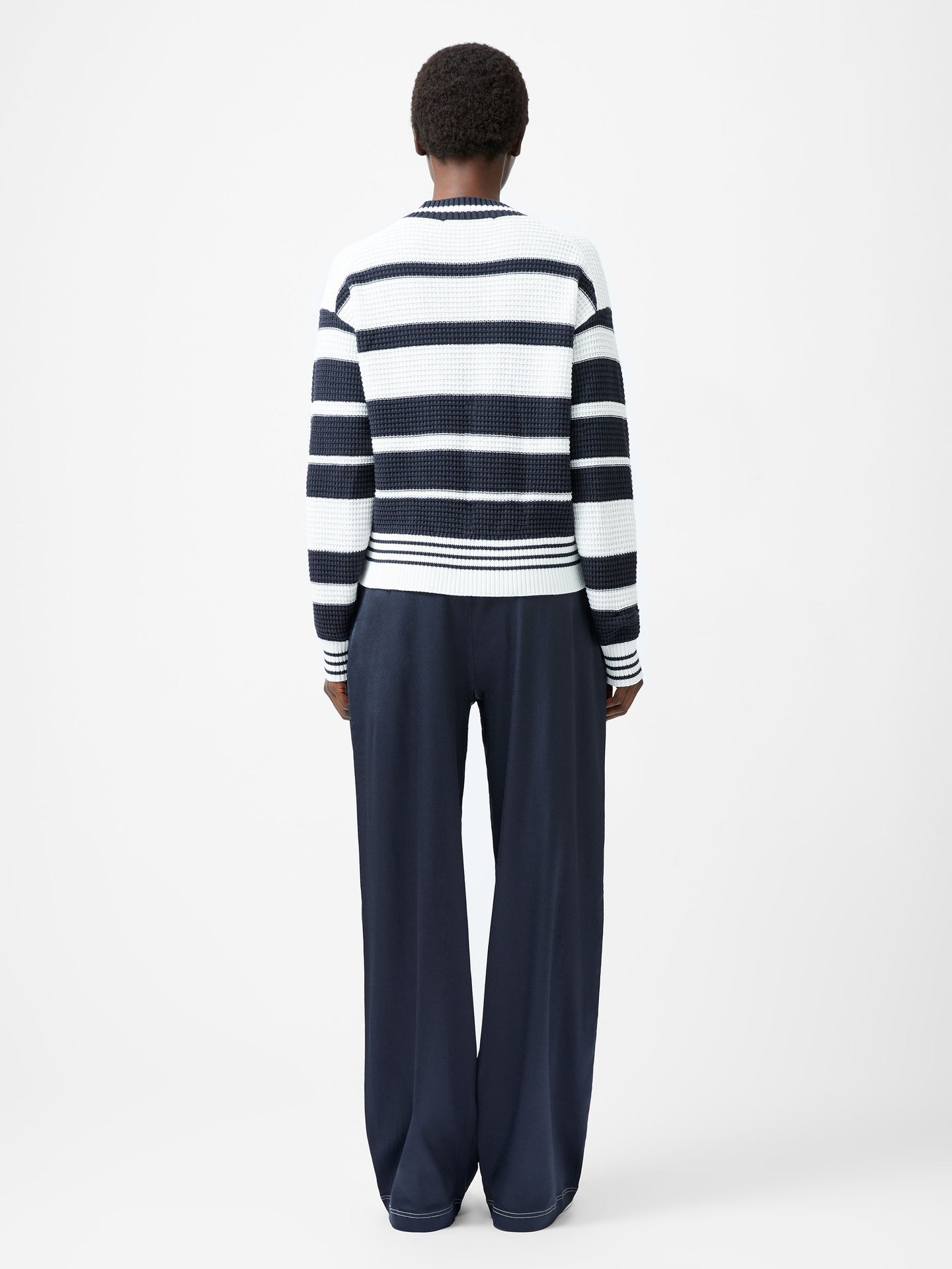 French Connection Lily Mozart Striped Varsity Jumper