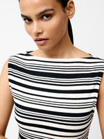 Load image into Gallery viewer, French Connection Sasia Rib Stripe Sleeveless Dress
