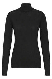 Ichi Ribbed Roll Neck Long Sleeve Top