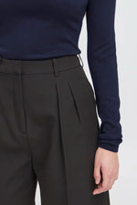 Load image into Gallery viewer, Ichi Ribbed Roll Neck Long Sleeve Top

