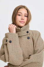 Load image into Gallery viewer, Ichi Button Up Wool Coat
