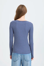 Load image into Gallery viewer, Ichi Ribbed Long Sleeve Top
